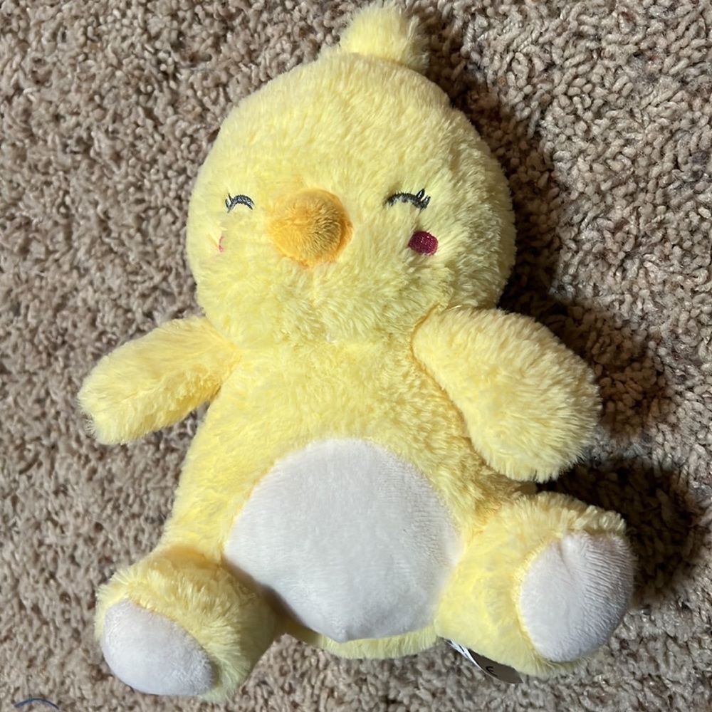 BNWOT super cuddly and soft baby chick w/rattle plush - perfect for Easter!